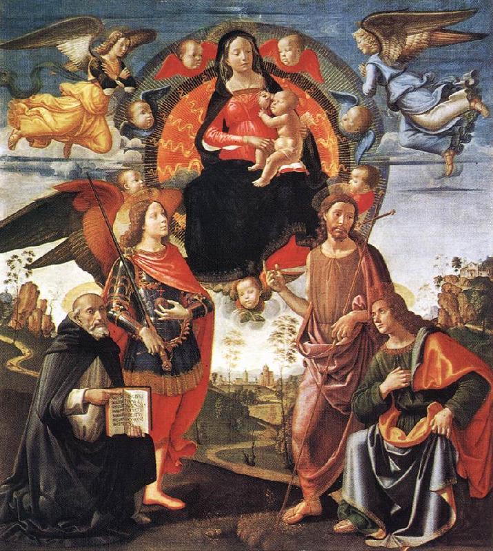 GHIRLANDAIO, Domenico Madonna in Glory with Saints china oil painting image